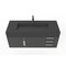 Castello Usa Nile 48" Wall Mounted  Black Vanity With Black Top And Brushed Nickel Handles CB-MC-48BLK-BN-2053-BL - alternate 2